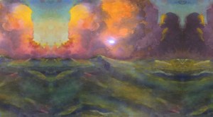 Sea in Paint - Red sky, Green sea_CRogers copy