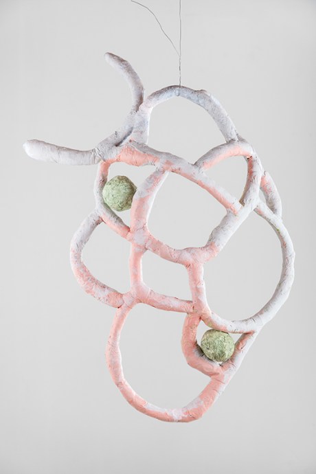 1.Clare-Davies-Peaceful-Hope-Web-2015.-Paper-plastic-wood-paint.-86x52x15cm.-Image-courtesy-of-the-artist