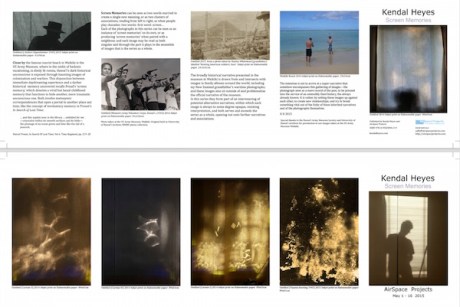 Kendal Heyes Screen Memories 2015