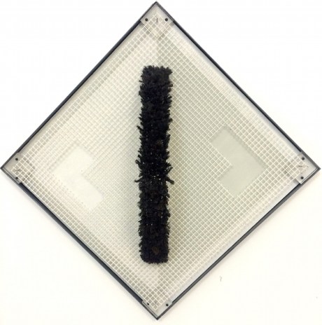 Sophie clague, 'Untitled" 2015, welded steel, painted steel mesh, stainless steel, plywood, acrylic paint, copper wire, acrylic; 600 x 600 x 170 mm